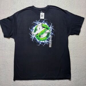 Mad Engine Ghostbusters Graphic T-Shirt Mens XL Black New Slime Logo GBXX258MSC3